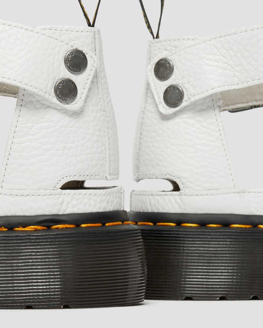 Dr Martens Clarissa II Deri Kadın Platform Sandalet Beyaz  Türkiye |  32681-IKUL