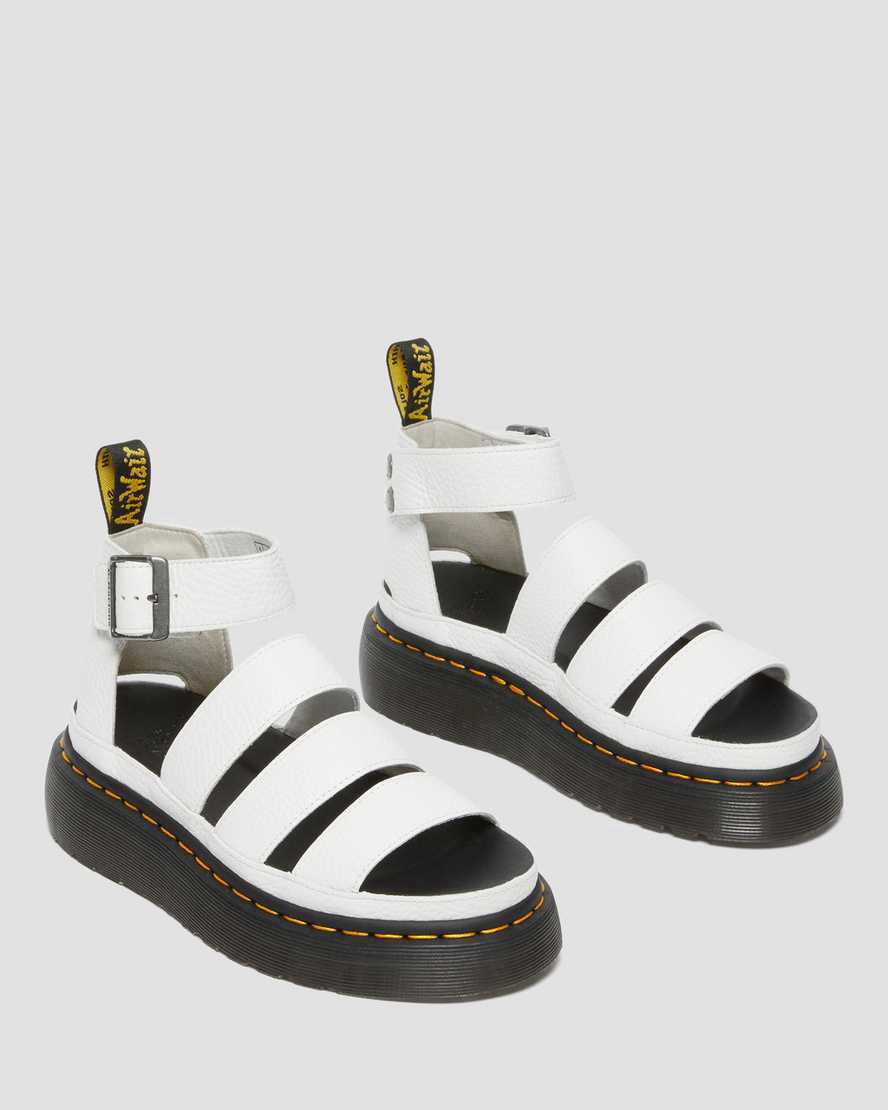 Dr Martens Clarissa II Deri Kadın Platform Sandalet Beyaz  Türkiye |  32681-IKUL