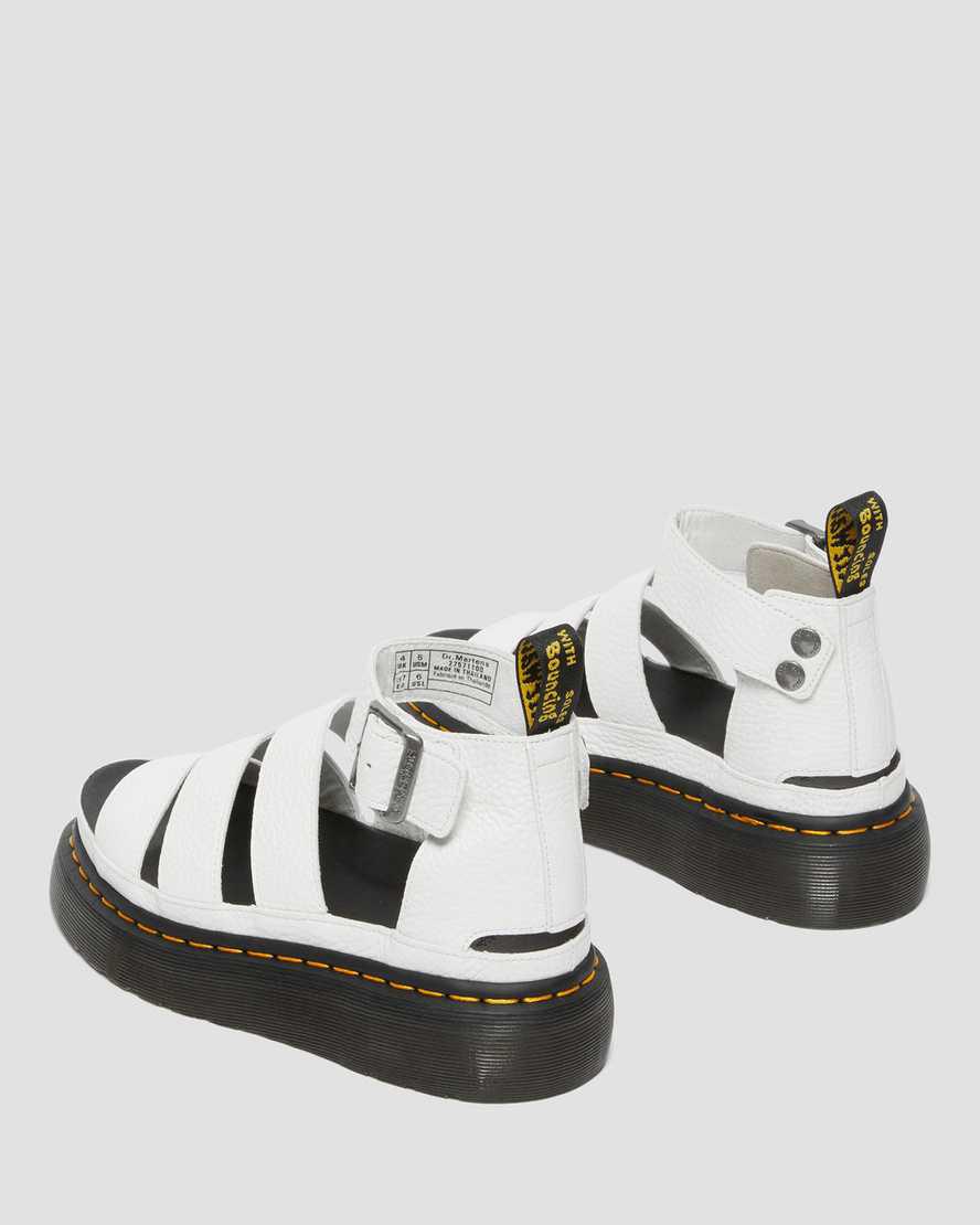 Dr Martens Clarissa II Deri Kadın Platform Sandalet Beyaz  Türkiye |  32681-IKUL