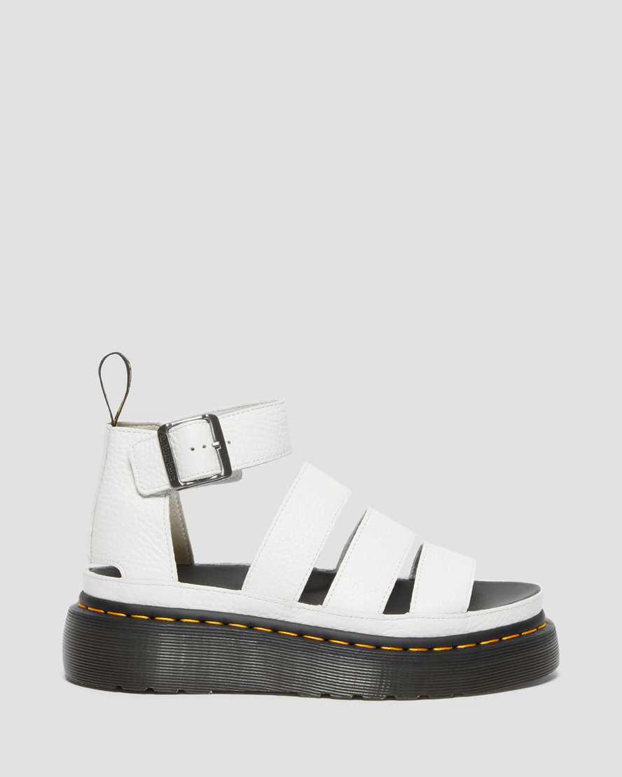 Dr Martens Clarissa II Deri Kadın Platform Sandalet Beyaz  Türkiye |  32681-IKUL