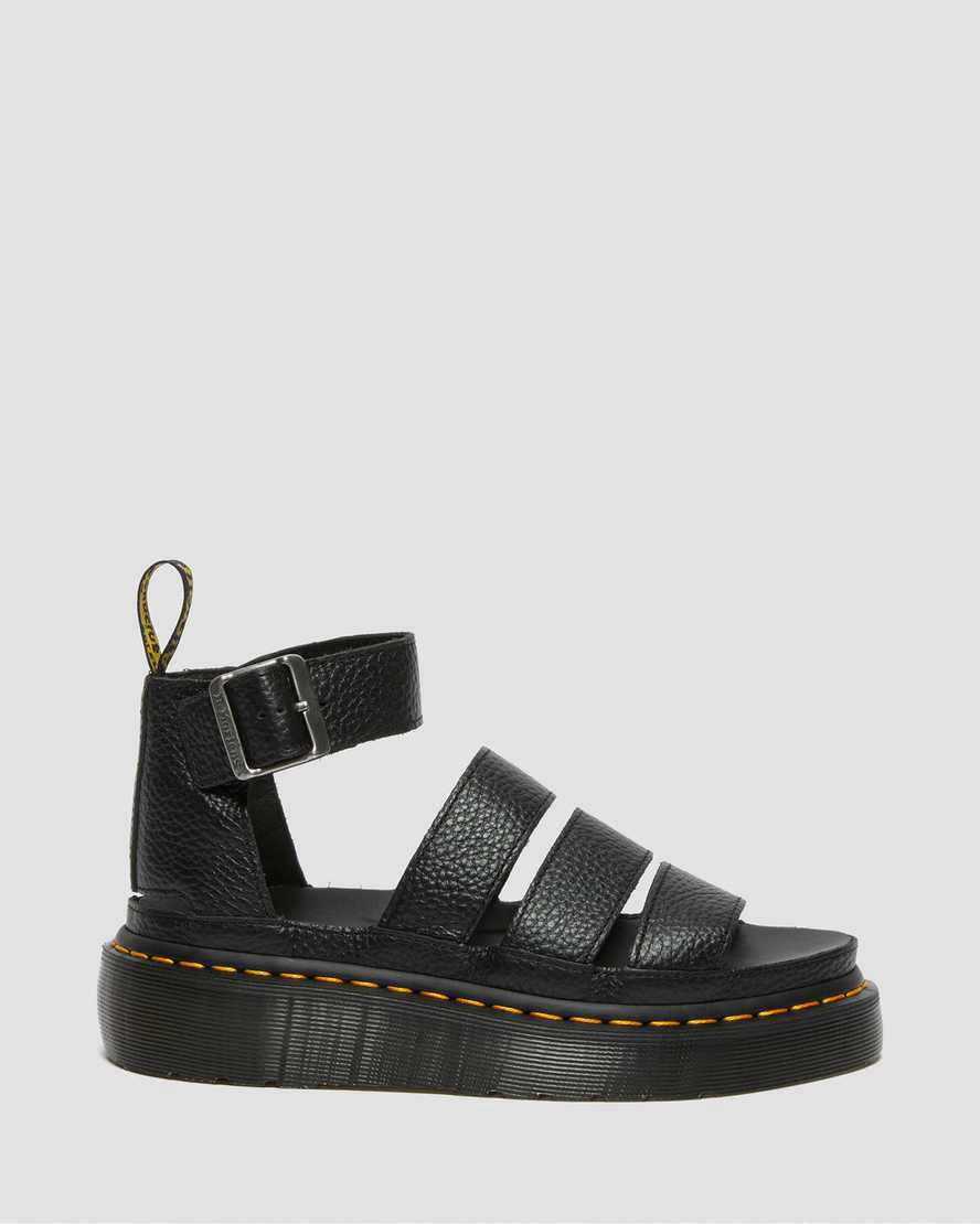Dr Martens Clarissa II Deri Kadın Platform Sandalet Siyah  Türkiye |  38675-ZEYQ