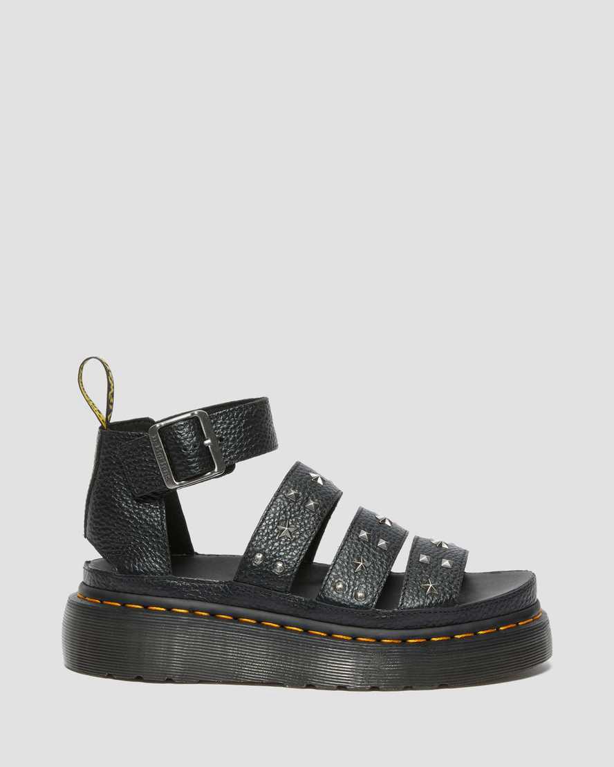 Dr Martens Clarissa Milled Nappa Askılı Kadın Platform Sandalet Siyah  Türkiye |  21675-YVJR
