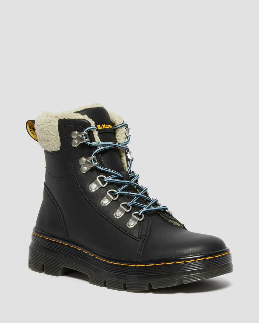Dr Martens Combs Faux Fur-Astar Kadın Bilek Boy Bot Siyah  Türkiye |  12894-SDUR