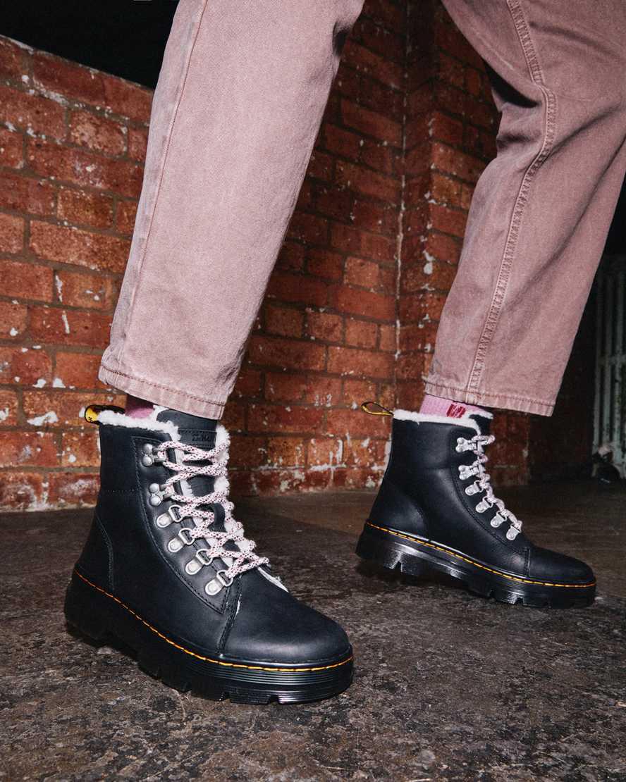 Dr Martens Combs Faux Shearling Astar Kadın Bilek Boy Bot Siyah  Türkiye |  15069-OEDK
