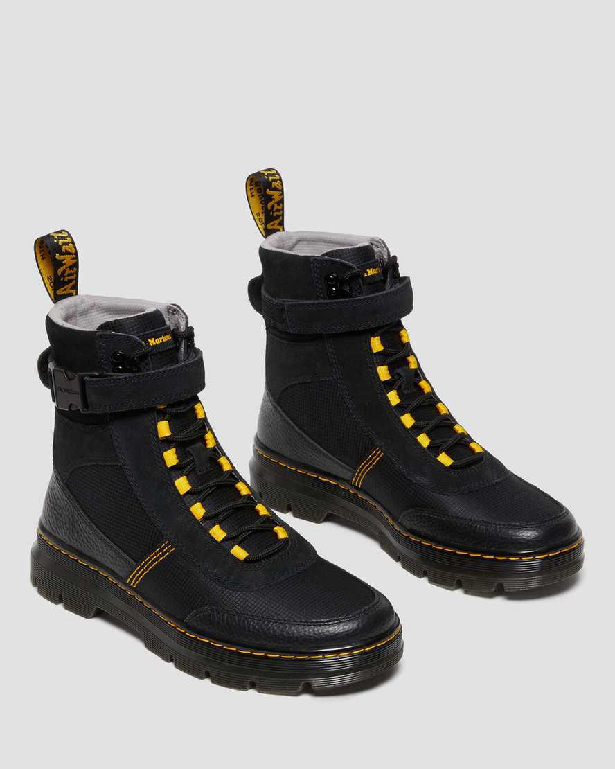 Dr Martens Combs Tech Milled Nappa & Süet Erkek Bilek Boy Bot Siyah  Türkiye |  09742-LMQC