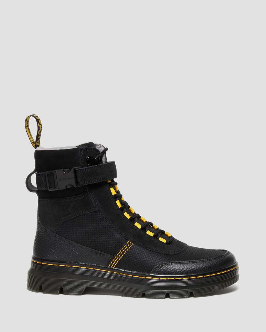 Dr Martens Combs Tech Milled Nappa & Süet Erkek Bilek Boy Bot Siyah  Türkiye |  09742-LMQC