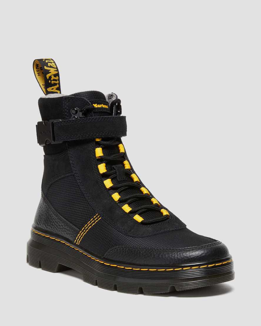 Dr Martens Combs Tech Milled Nappa & Süet Erkek Bilek Boy Bot Siyah  Türkiye |  09742-LMQC