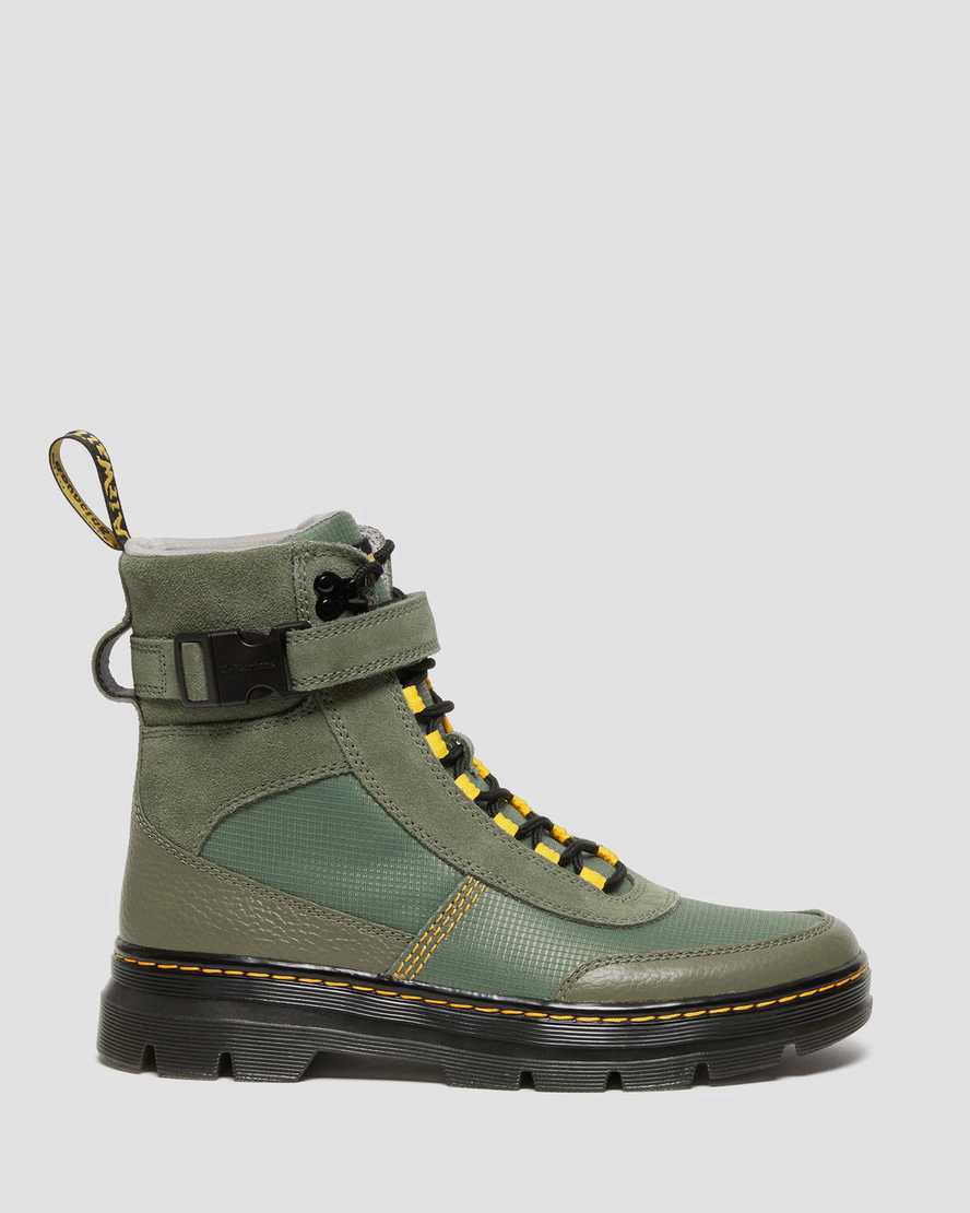 Dr Martens Combs Tech Milled Nappa & Süet Erkek Bilek Boy Bot Haki Yeşil  Türkiye |  34905-GWBJ