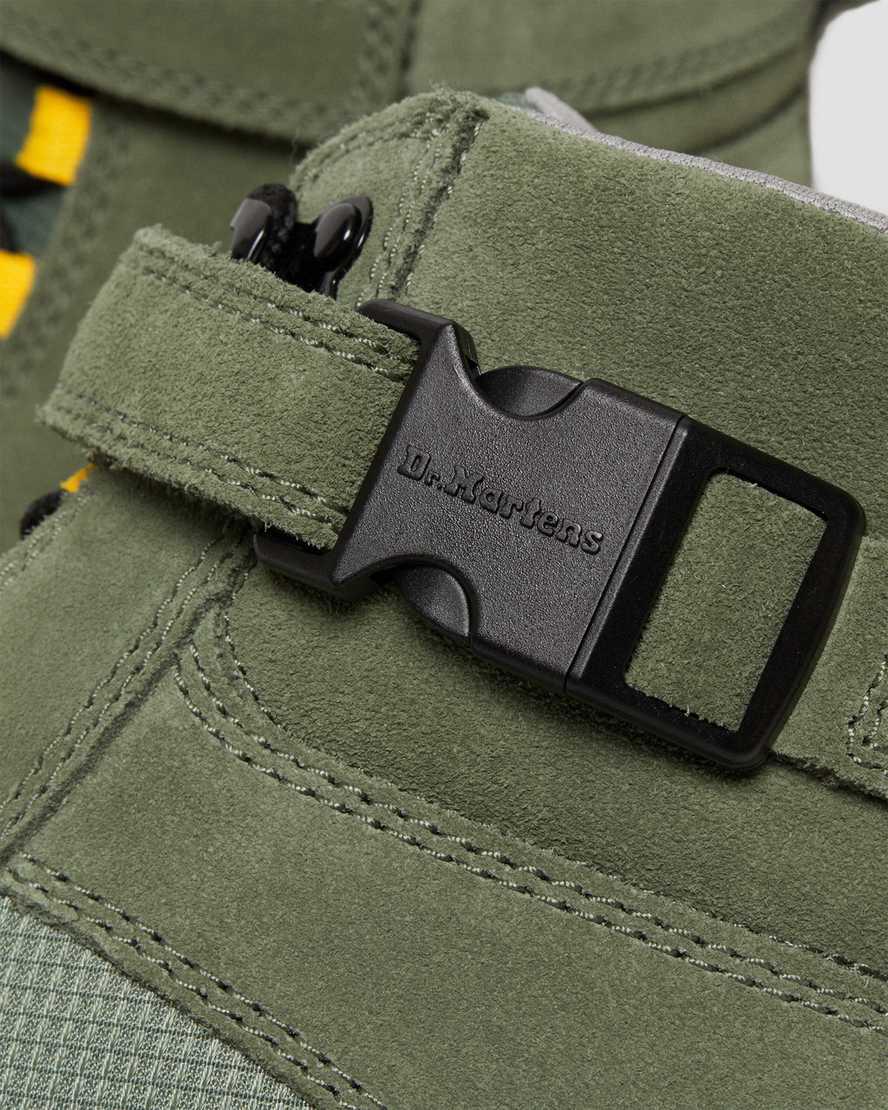 Dr Martens Combs Tech Milled Nappa & Süet Erkek Bilek Boy Bot Haki Yeşil  Türkiye |  34905-GWBJ