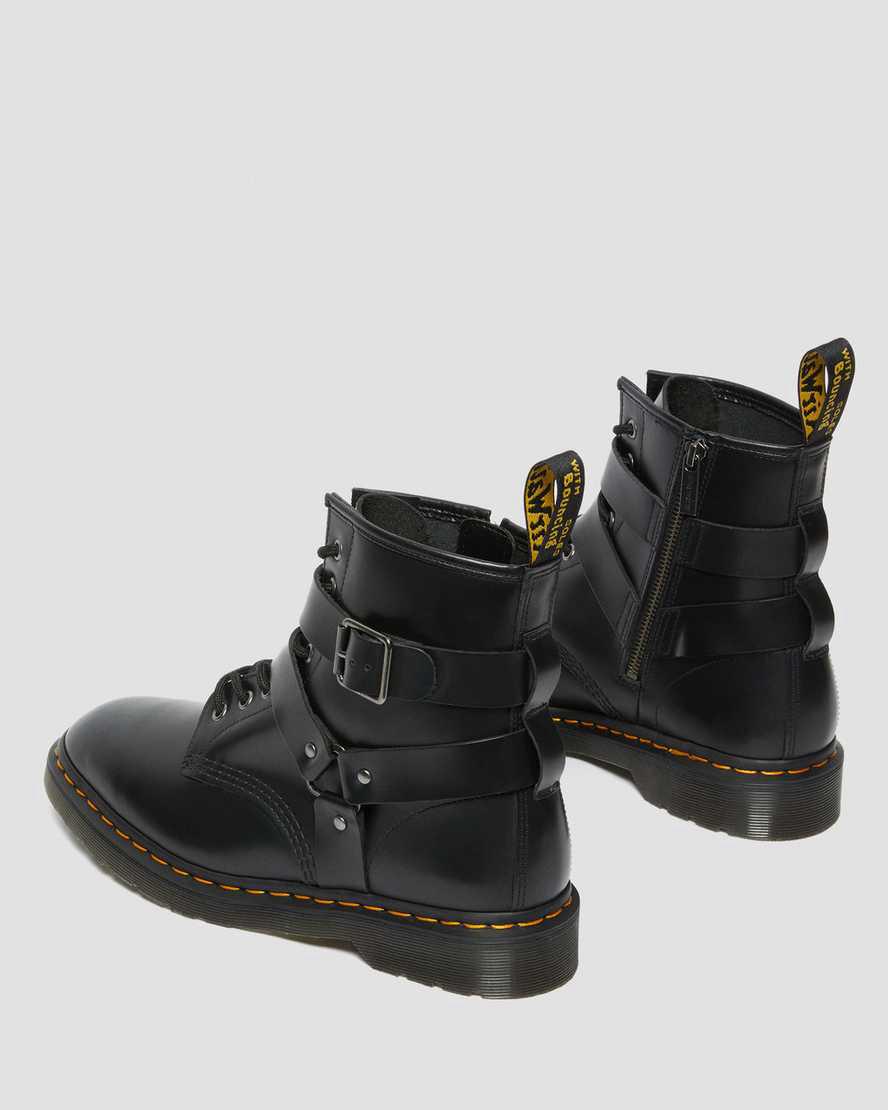 Dr Martens Cristofor Deri Harness Dantel Up Erkek Bilek Boy Bot Siyah  Türkiye |  26874-TWPS