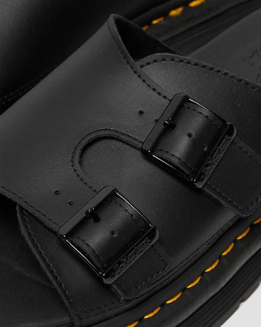 Dr Martens Dax Deri Erkek Terlik Siyah  Türkiye |  63870-NGSM