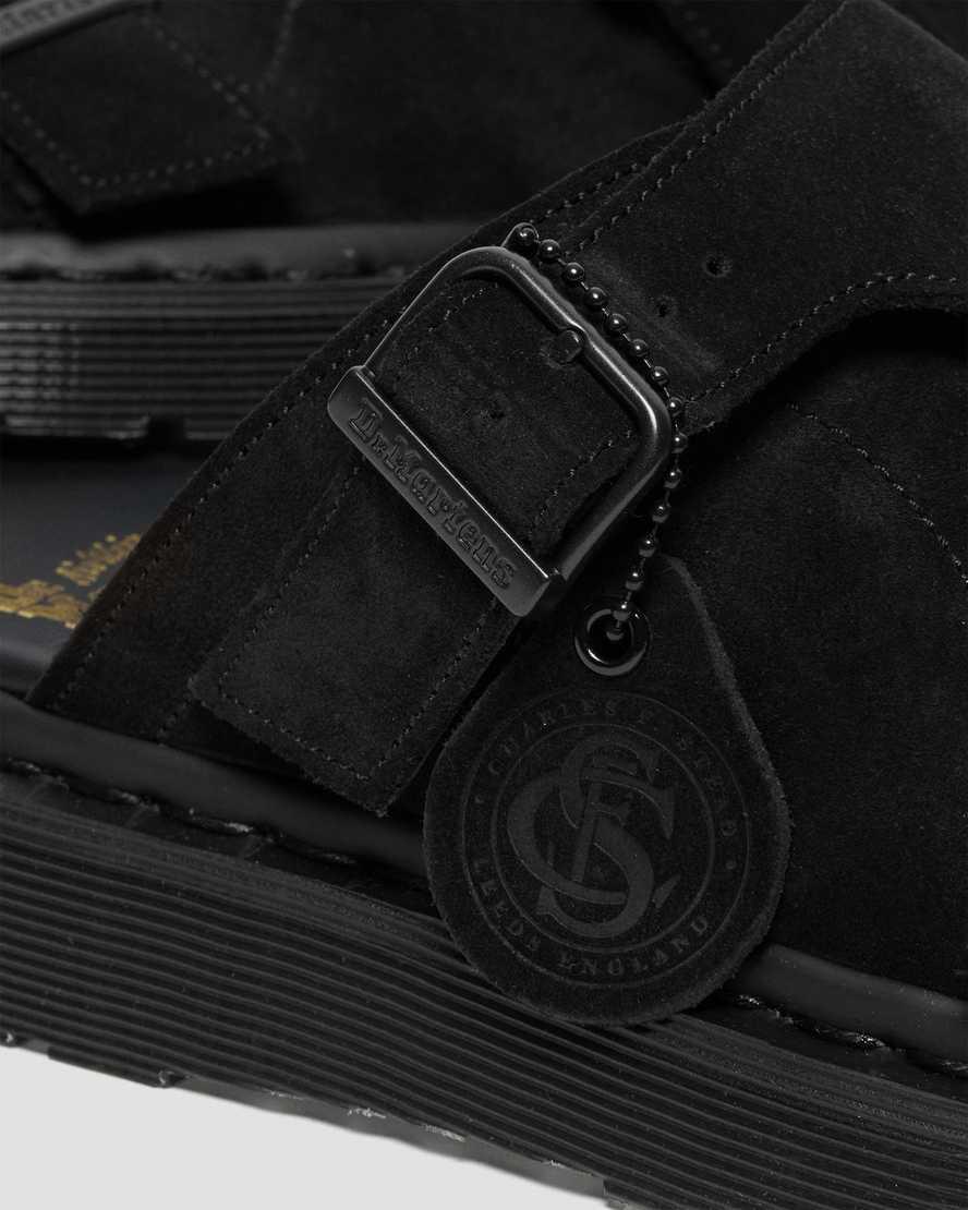 Dr Martens Dayne Made in England Süet Erkek Terlik Siyah  Türkiye |  16942-RUMI
