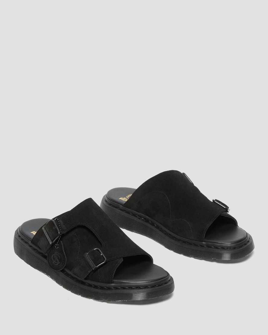 Dr Martens Dayne Made in England Süet Erkek Terlik Siyah  Türkiye |  16942-RUMI