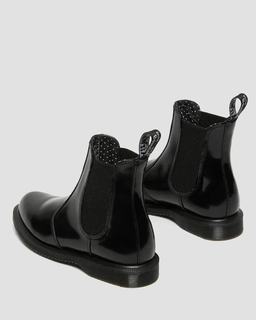 Dr Martens Flora Smooth Deri Kadın Chelsea Bot Siyah  Türkiye |  58269-SWXL