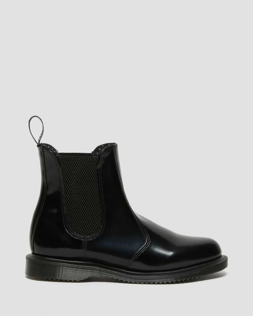 Dr Martens Flora Smooth Deri Kadın Chelsea Bot Siyah  Türkiye |  58269-SWXL