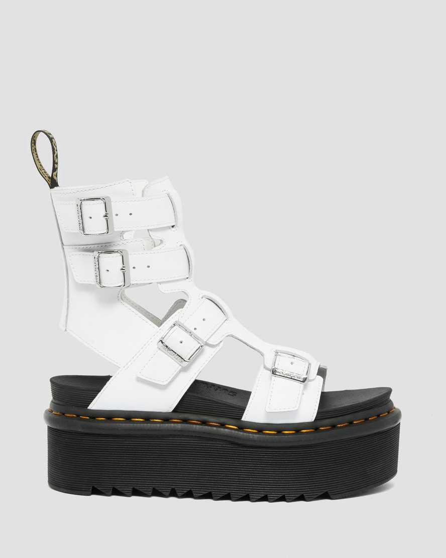 Dr Martens Giavanna Deri Gladiator Kadın Platform Sandalet Beyaz  Türkiye |  49125-RBSI