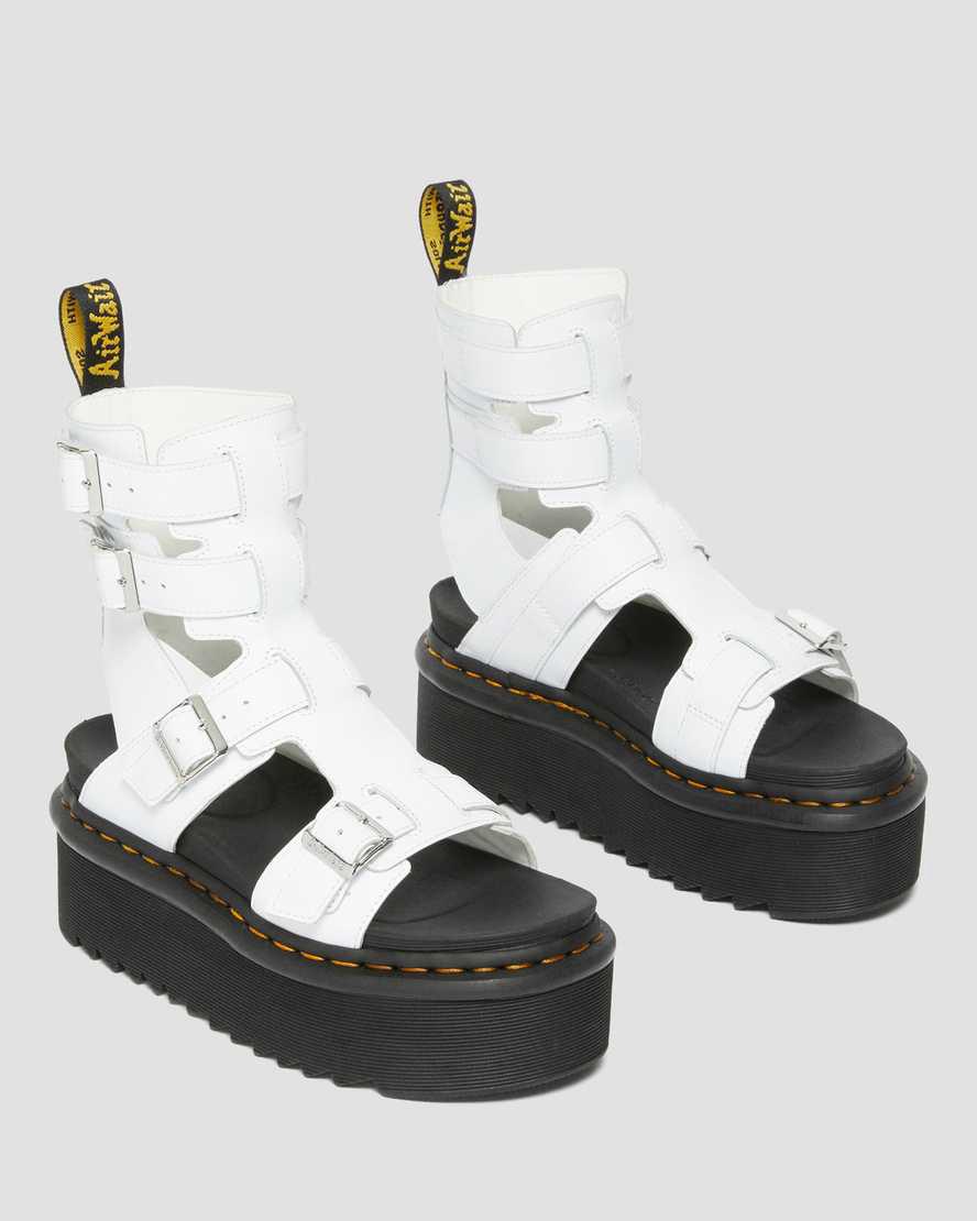 Dr Martens Giavanna Deri Platform Kadın Gladyatör Sandalet Beyaz  Türkiye |  48215-DQUE