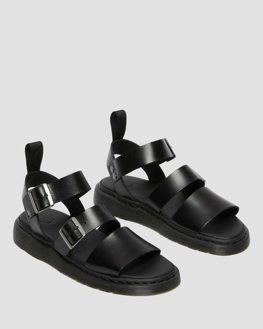 Dr Martens Gryphon Brando Deri Kadın Gladyatör Sandalet Siyah  Türkiye |  67534-ZWFB