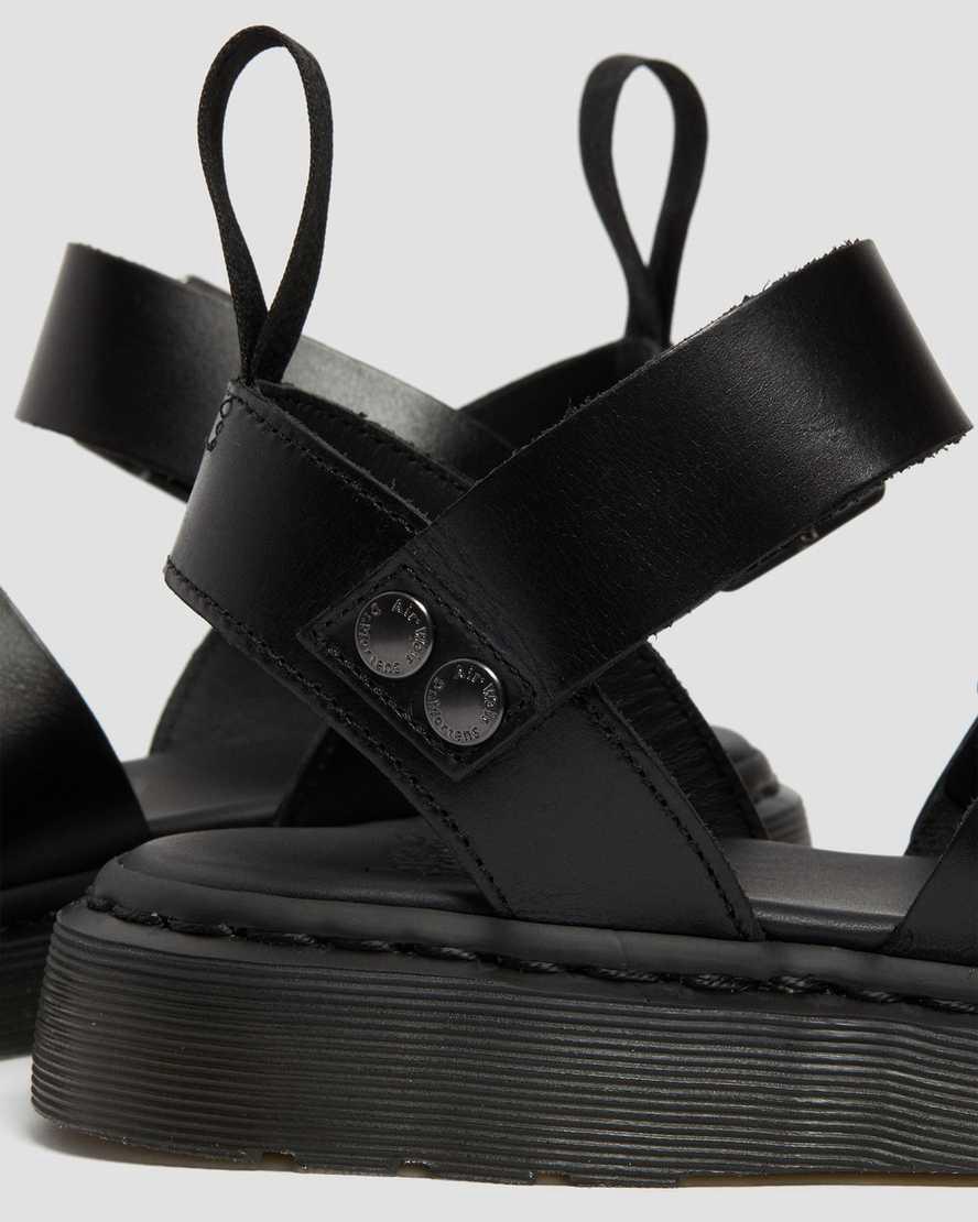 Dr Martens Gryphon Brando Deri Kadın Gladyatör Sandalet Siyah  Türkiye |  67534-ZWFB