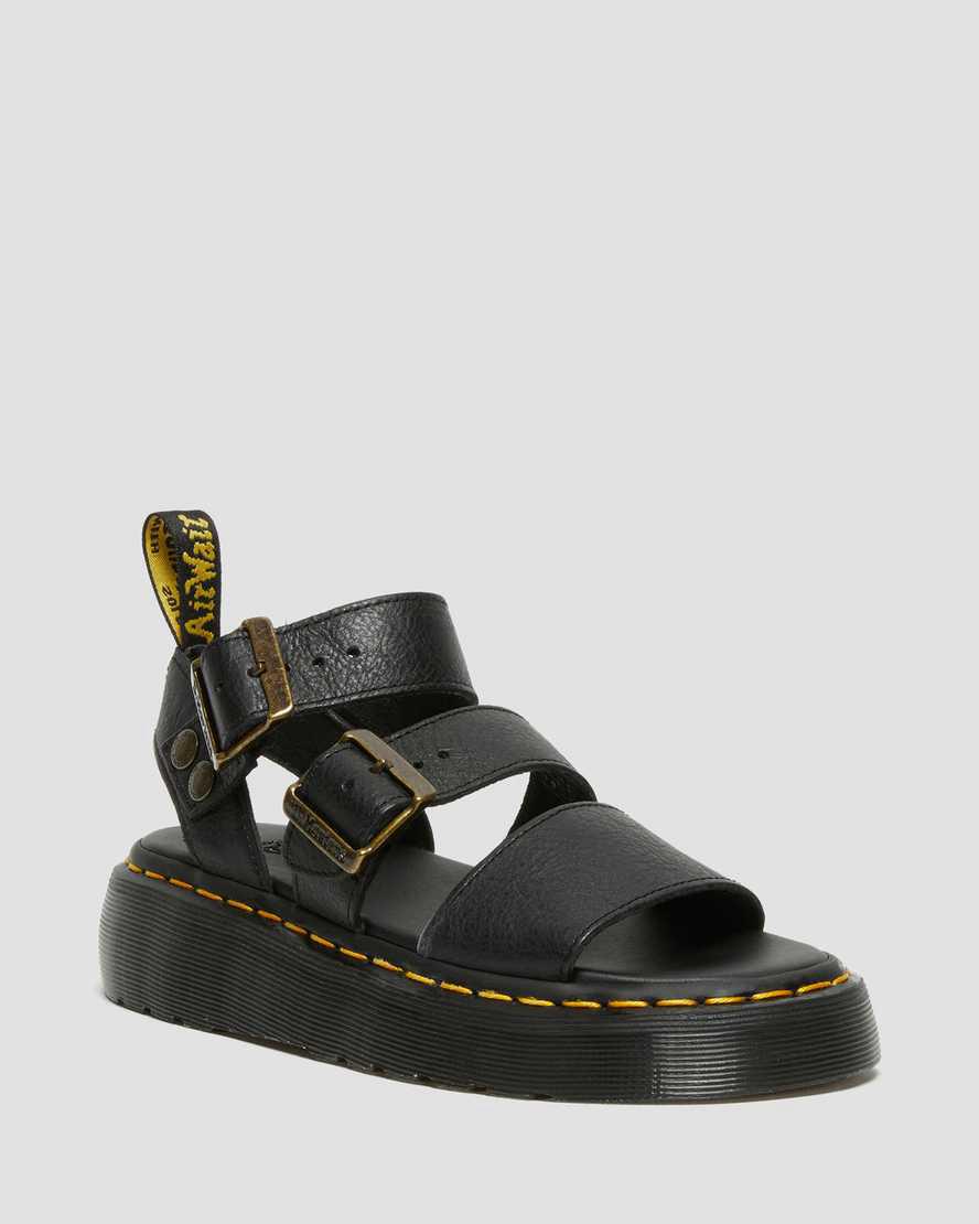 Dr Martens Gryphon Gladiator Kadın Platform Sandalet Siyah  Türkiye |  97852-RMYT