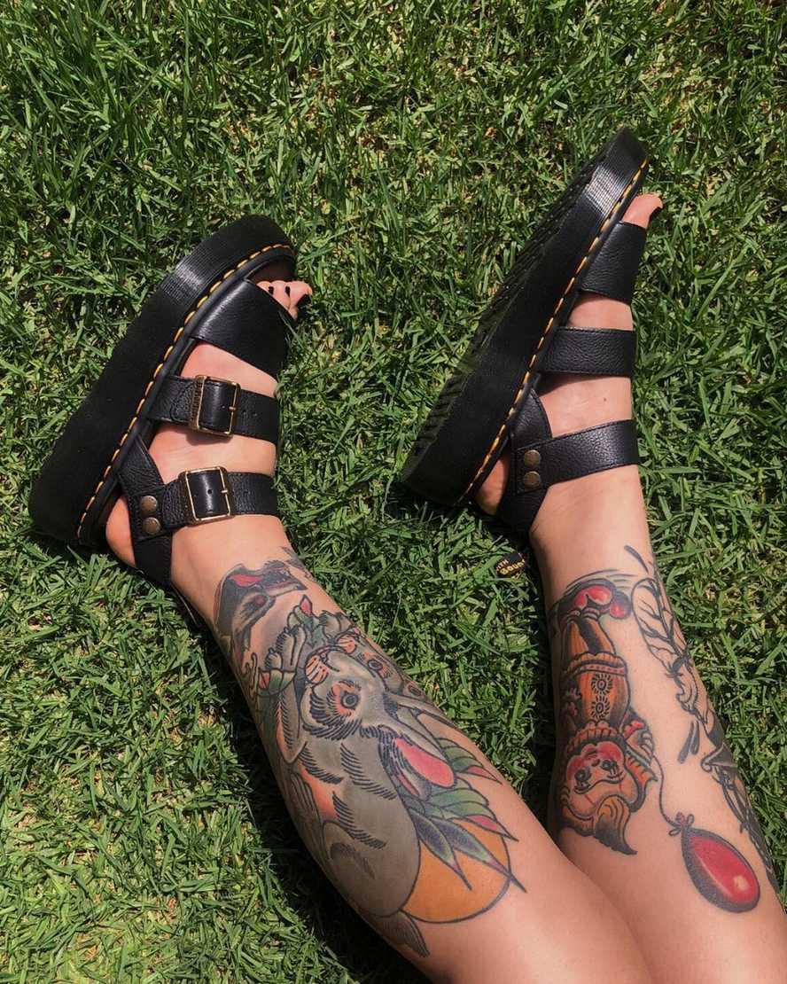 Dr Martens Gryphon Platform Kadın Gladyatör Sandalet Siyah  Türkiye |  92315-SNLW