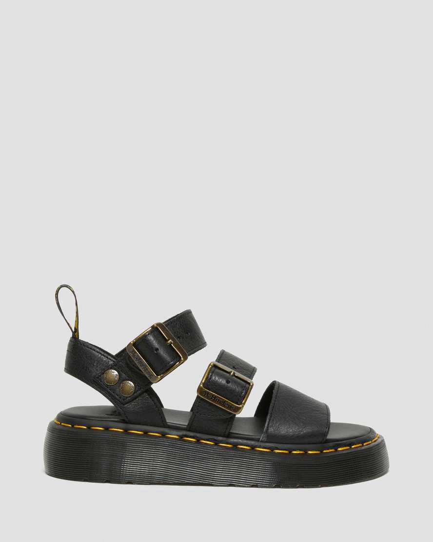 Dr Martens Gryphon Platform Kadın Gladyatör Sandalet Siyah  Türkiye |  92315-SNLW