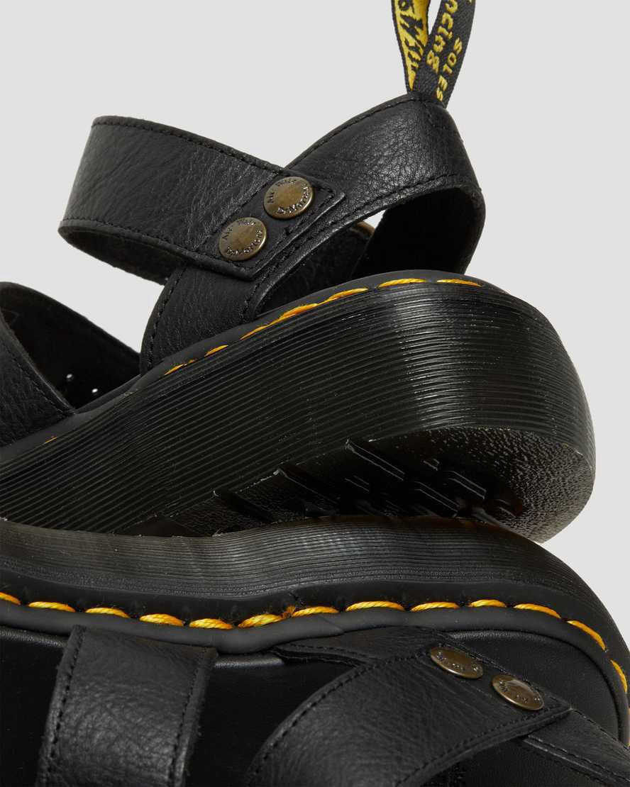Dr Martens Gryphon Platform Kadın Gladyatör Sandalet Siyah  Türkiye |  92315-SNLW