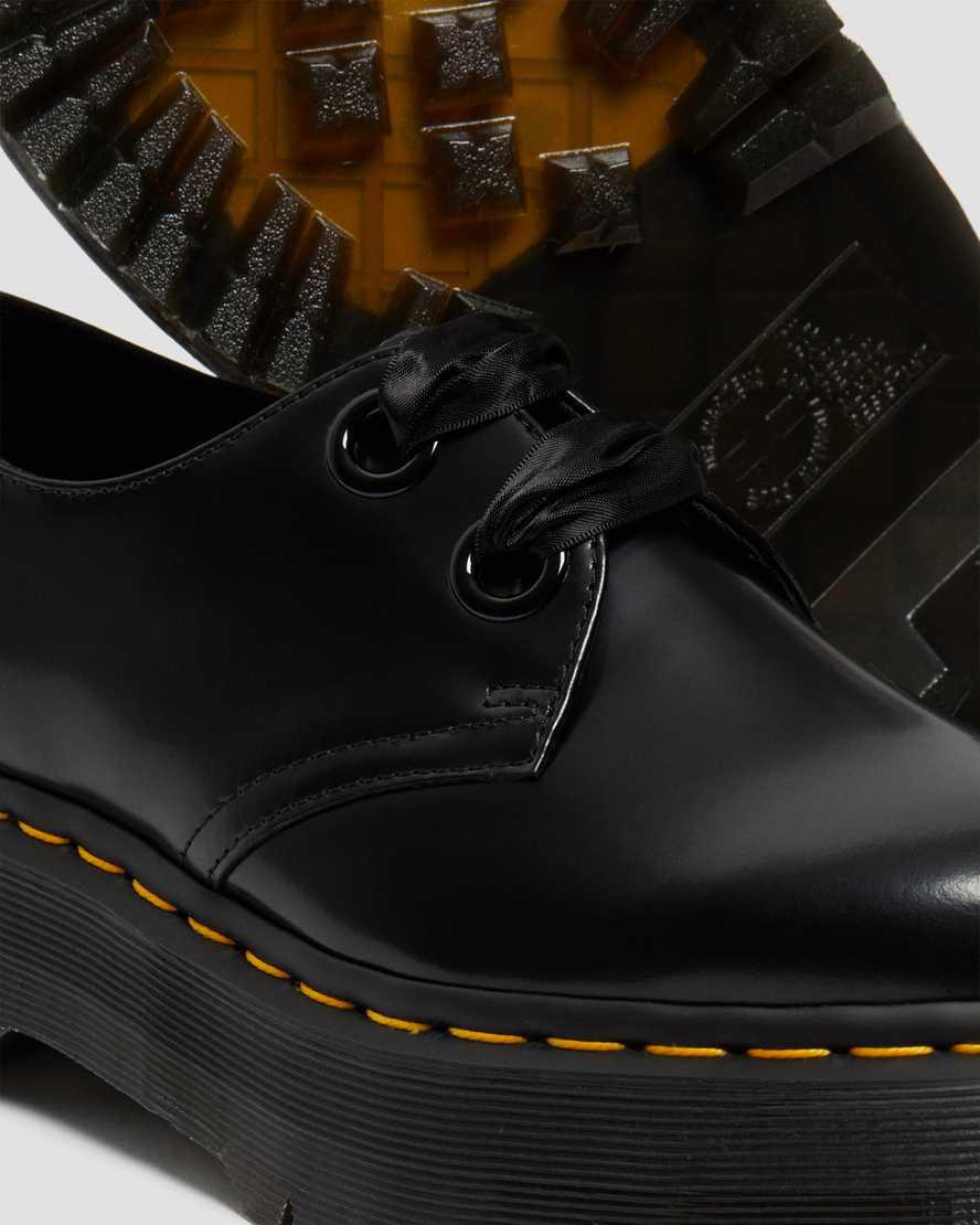 Dr Martens Holly Deri Platform Kadın Oxford Ayakkabı Siyah  Türkiye |  26837-KQDF