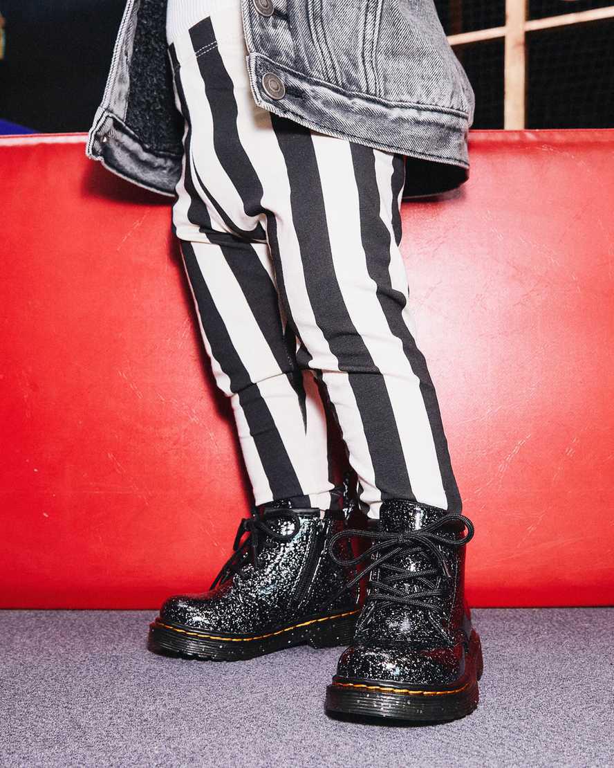 Dr Martens Infant 1460 Glitter Çocuk Bilek Boy Bot Siyah  Türkiye |  92637-EFBN