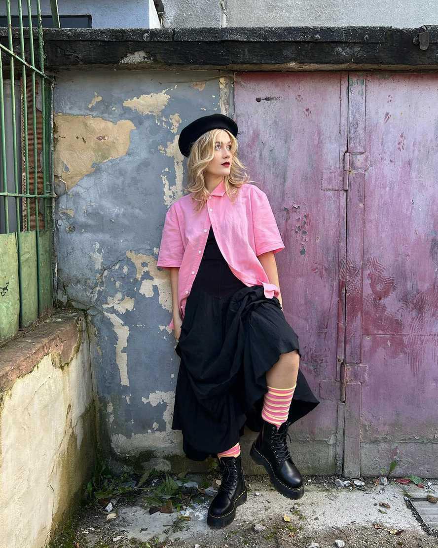 Dr Martens Jadon  Türkiye |  Official Kadın Kalın Taban Bot Siyah  Türkiye |  06718-XKFP