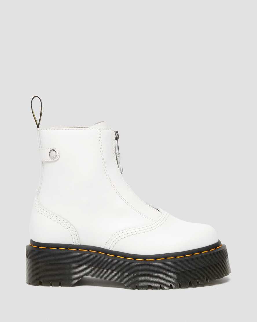 Dr Martens Jetta Zipped Sendal Deri Kadın Kalın Taban Bot Beyaz  Türkiye |  56479-EITB