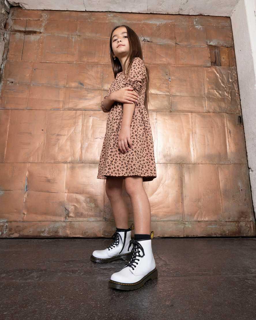 Dr Martens Junior 1460 Deri Çocuk Bağcıklı Bot Beyaz  Türkiye |  03458-VKHT