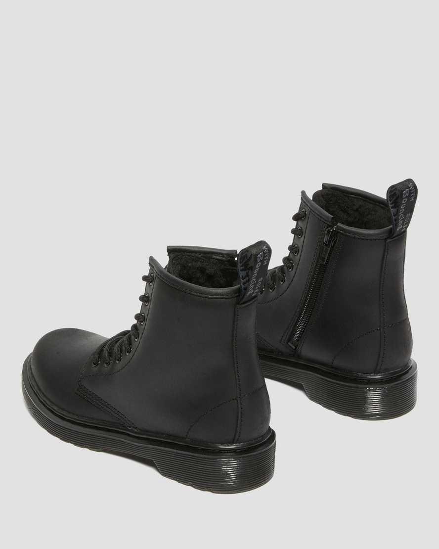 Dr Martens Junior 1460 Faux Fur Astar Çocuk Bot Siyah  Türkiye |  70315-AHLJ
