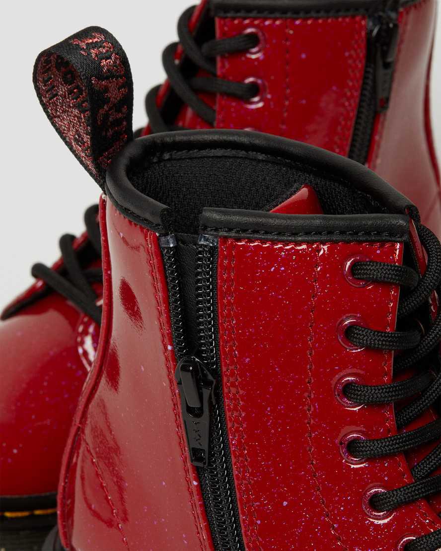 Dr Martens Junior 1460 Glitter Çocuk Bağcıklı Bot Kırmızı  Türkiye |  10964-USLP