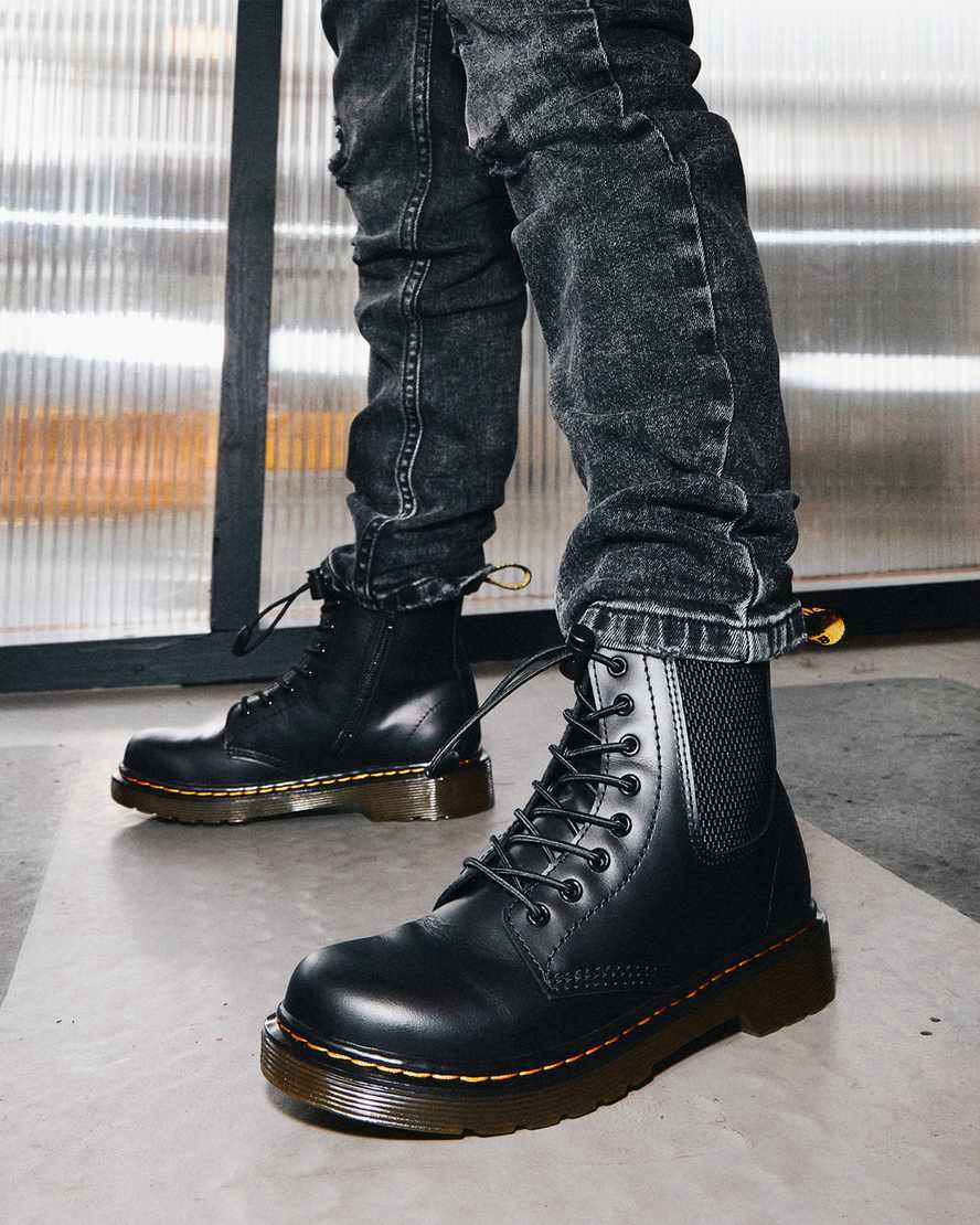 Dr Martens Junior 1460 Harper Deri Çocuk Bot Siyah  Türkiye |  36054-JPBX