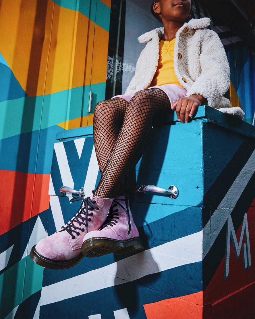 Dr Martens Junior 1460 Pascal Tie Dye Çocuk Bağcıklı Bot Pembe  Türkiye |  37415-DPRW