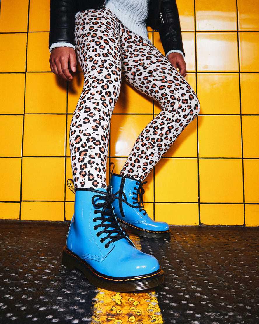 Dr Martens Junior 1460 Rugan Deri Çocuk Bağcıklı Bot Mavi  Türkiye |  31780-IGVJ