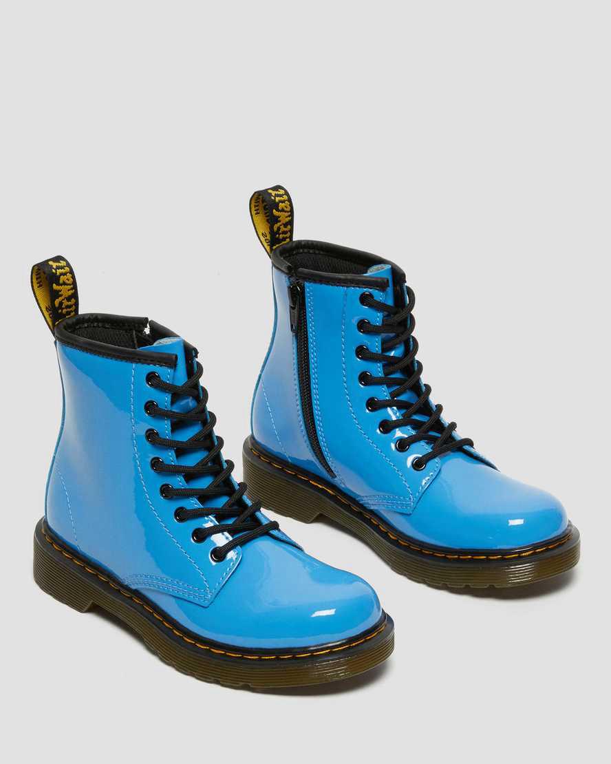 Dr Martens Junior 1460 Rugan Deri Çocuk Bağcıklı Bot Mavi  Türkiye |  31780-IGVJ