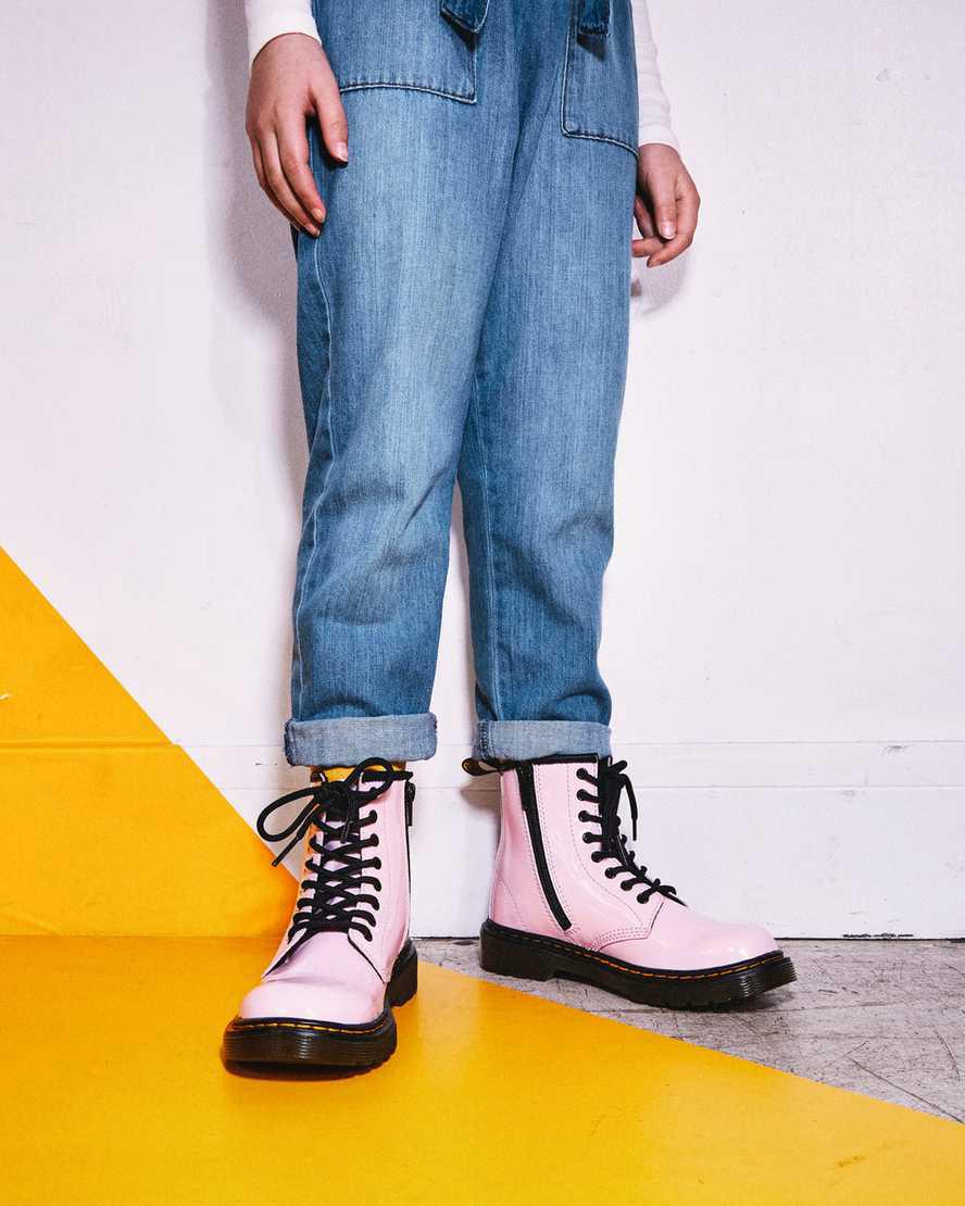 Dr Martens Junior 1460 Rugan Deri Çocuk Bağcıklı Bot Pembe  Türkiye |  32497-ZDGX