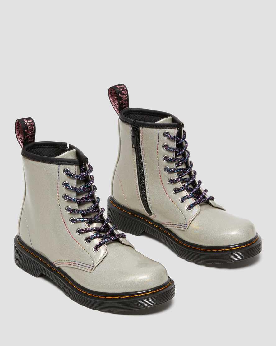 Dr Martens Junior 1460 Sparkle Rays Çocuk Bağcıklı Bot Gümüş  Türkiye |  61237-KJYB