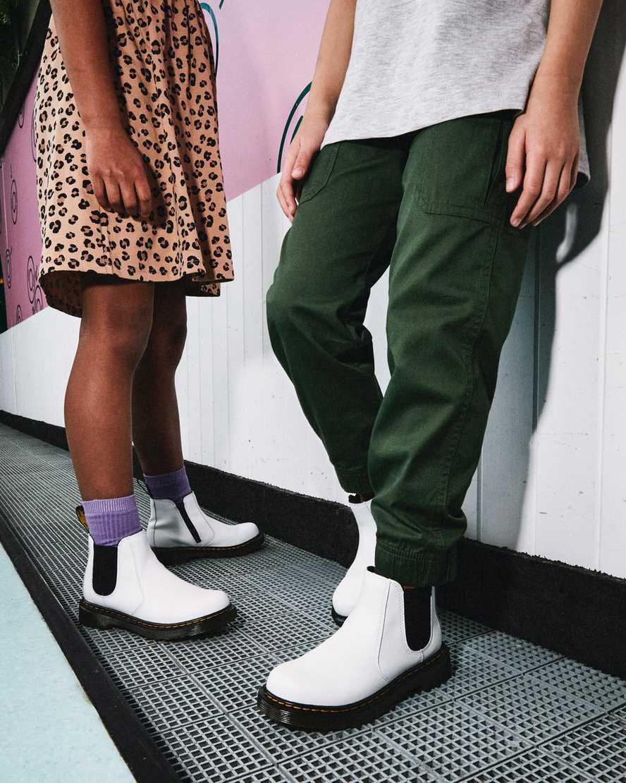 Dr Martens Junior 2976 Deri Çocuk Chelsea Bot Beyaz  Türkiye |  59827-ZNWY