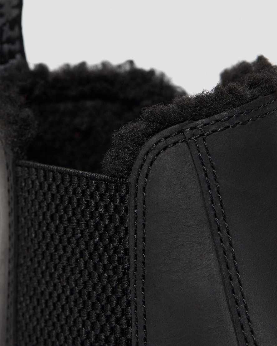 Dr Martens Junior 2976 Faux Fur Astar Çocuk Chelsea Bot Siyah  Türkiye |  17089-AMBN