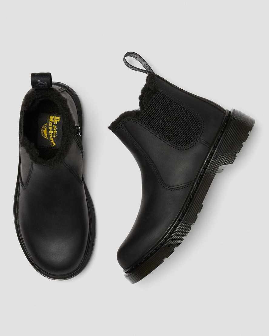 Dr Martens Junior 2976 Faux Fur Astar Çocuk Chelsea Bot Siyah  Türkiye |  17089-AMBN
