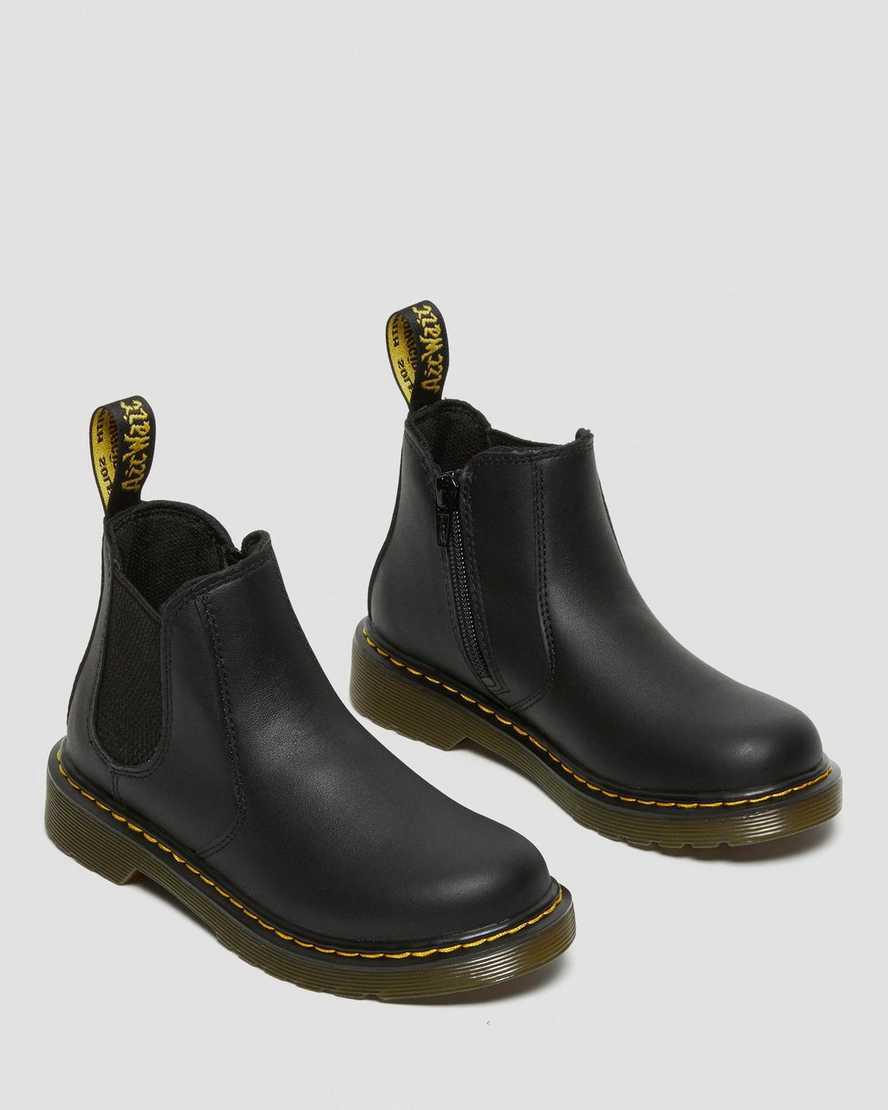 Dr Martens Junior 2976 Softy T Deri Çocuk Chelsea Bot Siyah  Türkiye |  68542-SIGP