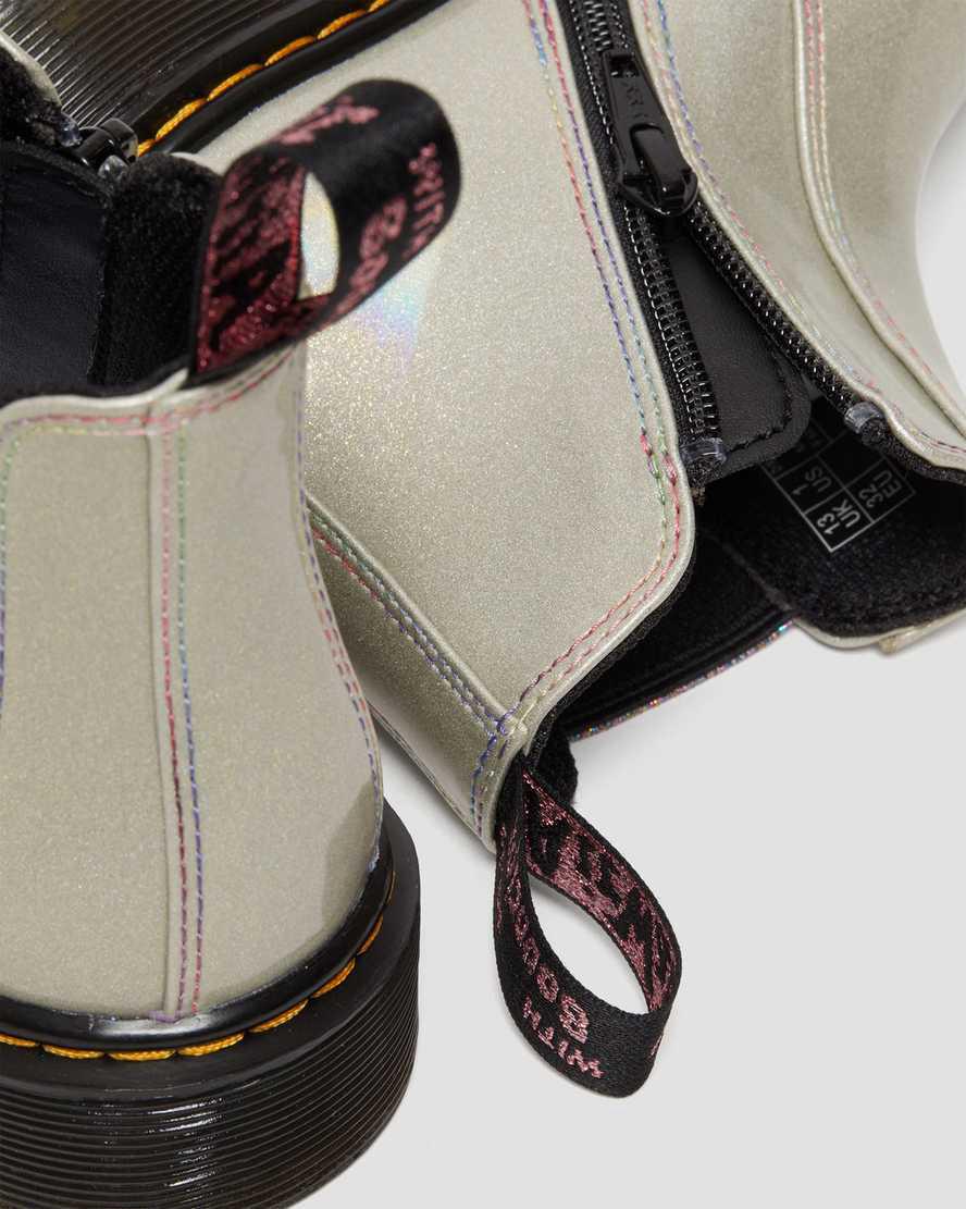 Dr Martens Junior 2976 Sparkle Rays Çocuk Chelsea Bot Gümüş  Türkiye |  82567-ISOC