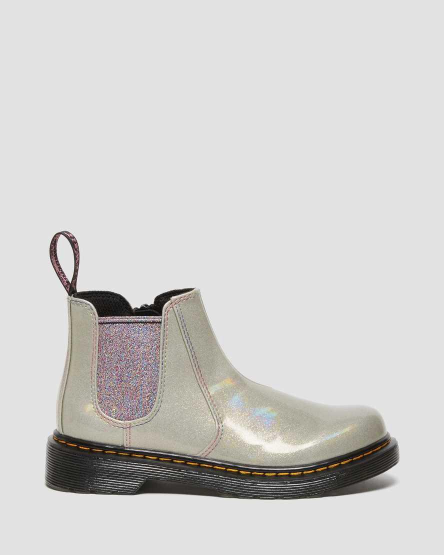 Dr Martens Junior 2976 Sparkle Rays Çocuk Chelsea Bot Gümüş  Türkiye |  82567-ISOC