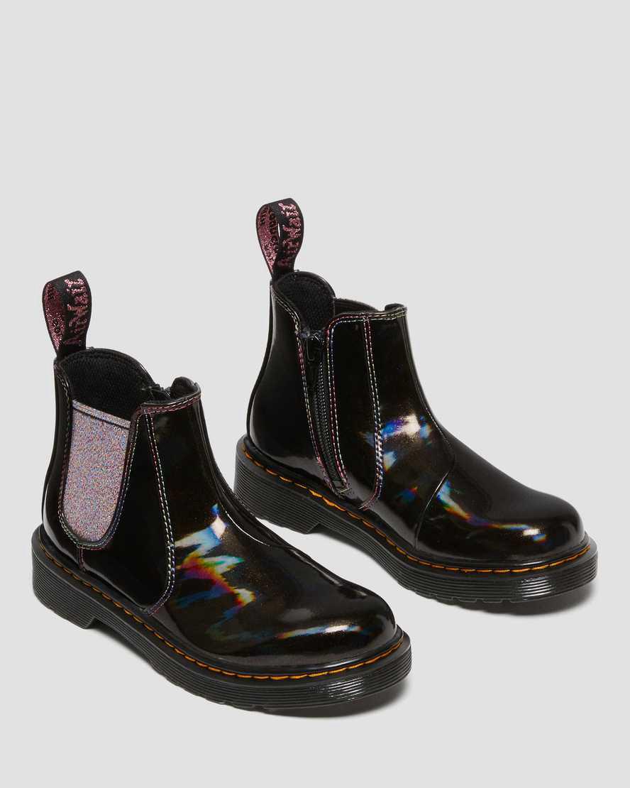 Dr Martens Junior 2976 Sparkle Rays Çocuk Chelsea Bot Siyah  Türkiye |  84390-UTYK