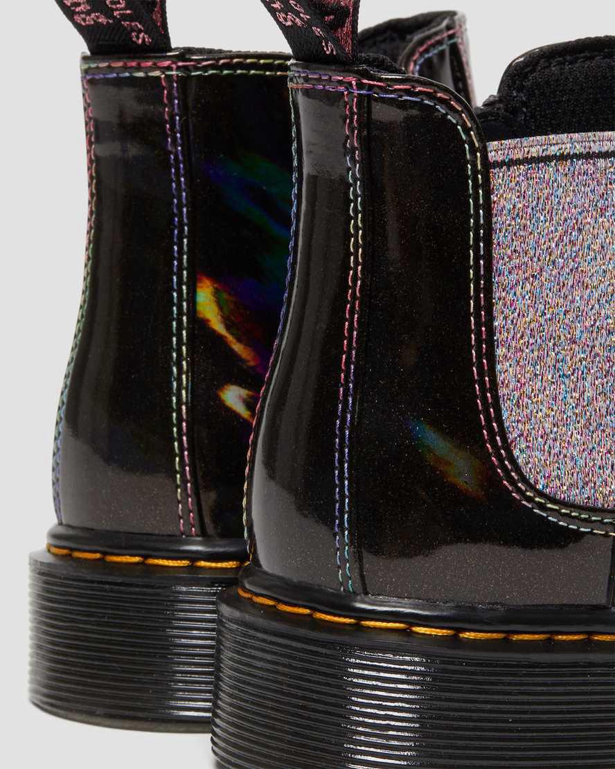 Dr Martens Junior 2976 Sparkle Rays Çocuk Chelsea Bot Siyah  Türkiye |  84390-UTYK