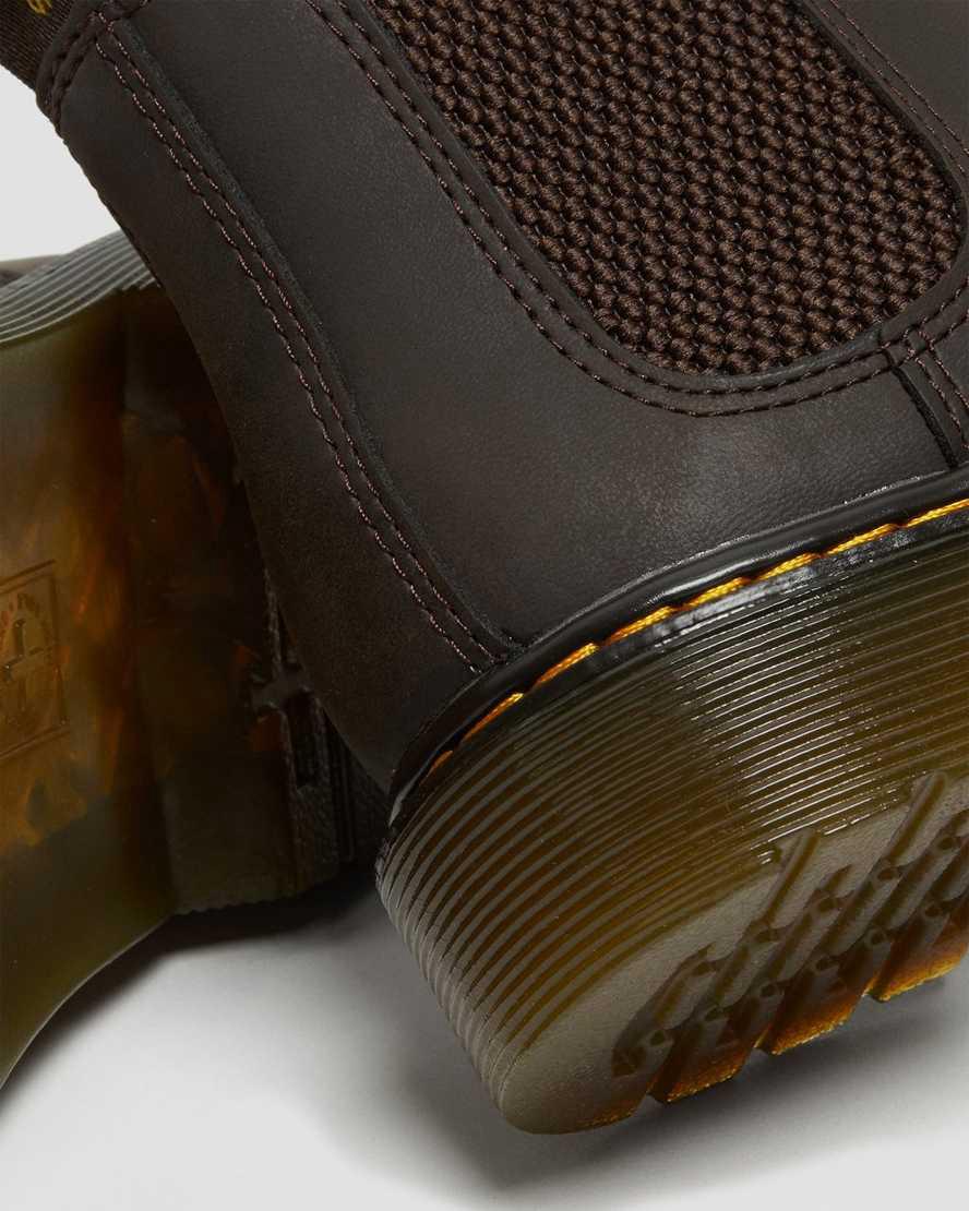 Dr Martens Junior 2976 Wildhorse Deri Çocuk Chelsea Bot Koyu Kahverengi  Türkiye |  49780-MSYD