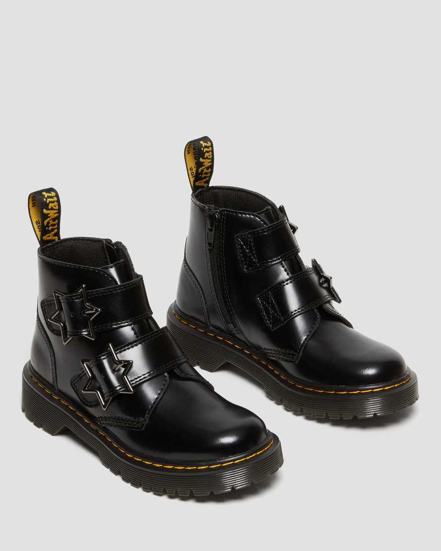 Dr Martens Junior Devon Bex Deri Çocuk Bilek Boy Bot Siyah  Türkiye |  15370-HBES